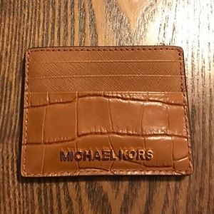 Michael Kors Embossed Leather Card Holder